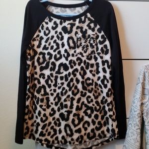 Justice leopard top